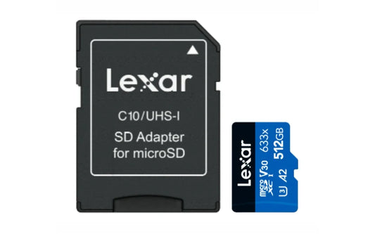 Memoria microSDXC Lexar 512GB 633x UHS-I Blue Series - Tecatech-uy