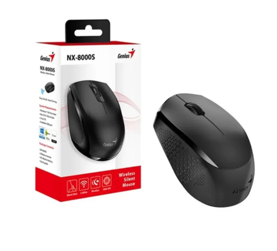 Mouse Genius NX-8000S inalámbrico negro - Tecatech-uy