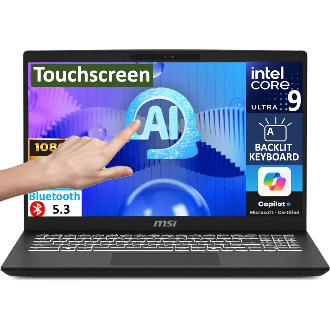 Notebook MSI Core Ultra 9 5.1Ghz, 32GB, 1TB SSD, 15.6 FHD Touch - Tecatech-uy