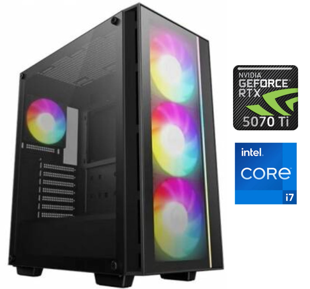 Equipo Gamer Core i7 13700F, 32GB, 1TB NVMe, RTX 5070Ti 16GB
