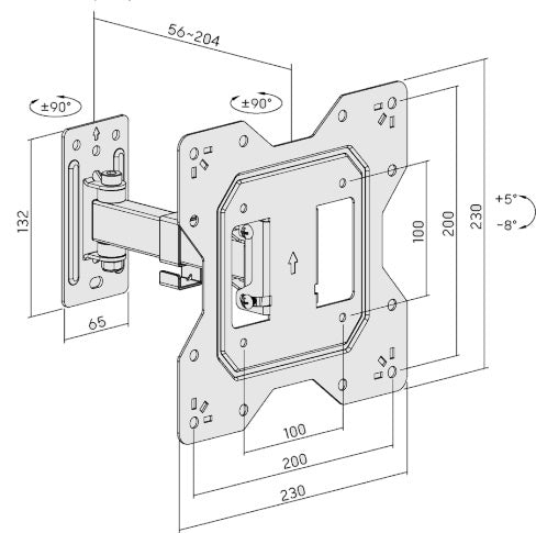 Soporte para TV lcd/led movil hasta 43'' / 30kg - Tecatech-uy