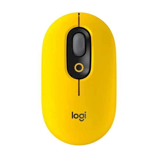 Mouse Logitech POP inalámbrico bluetooth amarillo - Tecatech-uy