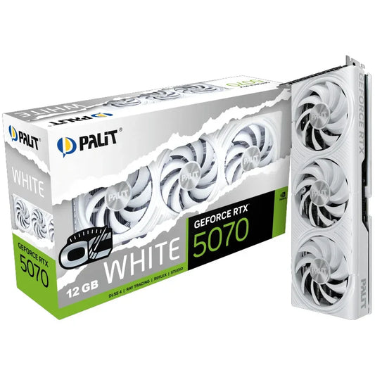 Tarjeta Video Palit RTX 5070 OC 12GB blanca - Tecatech-uy