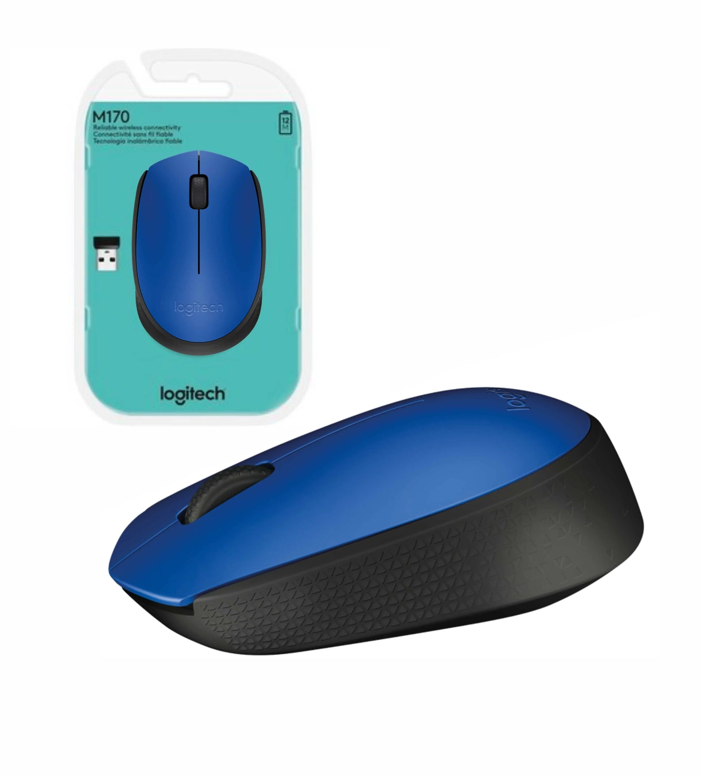 Mouse Logitech M170 inalámbrico azul - Tecatech-uy
