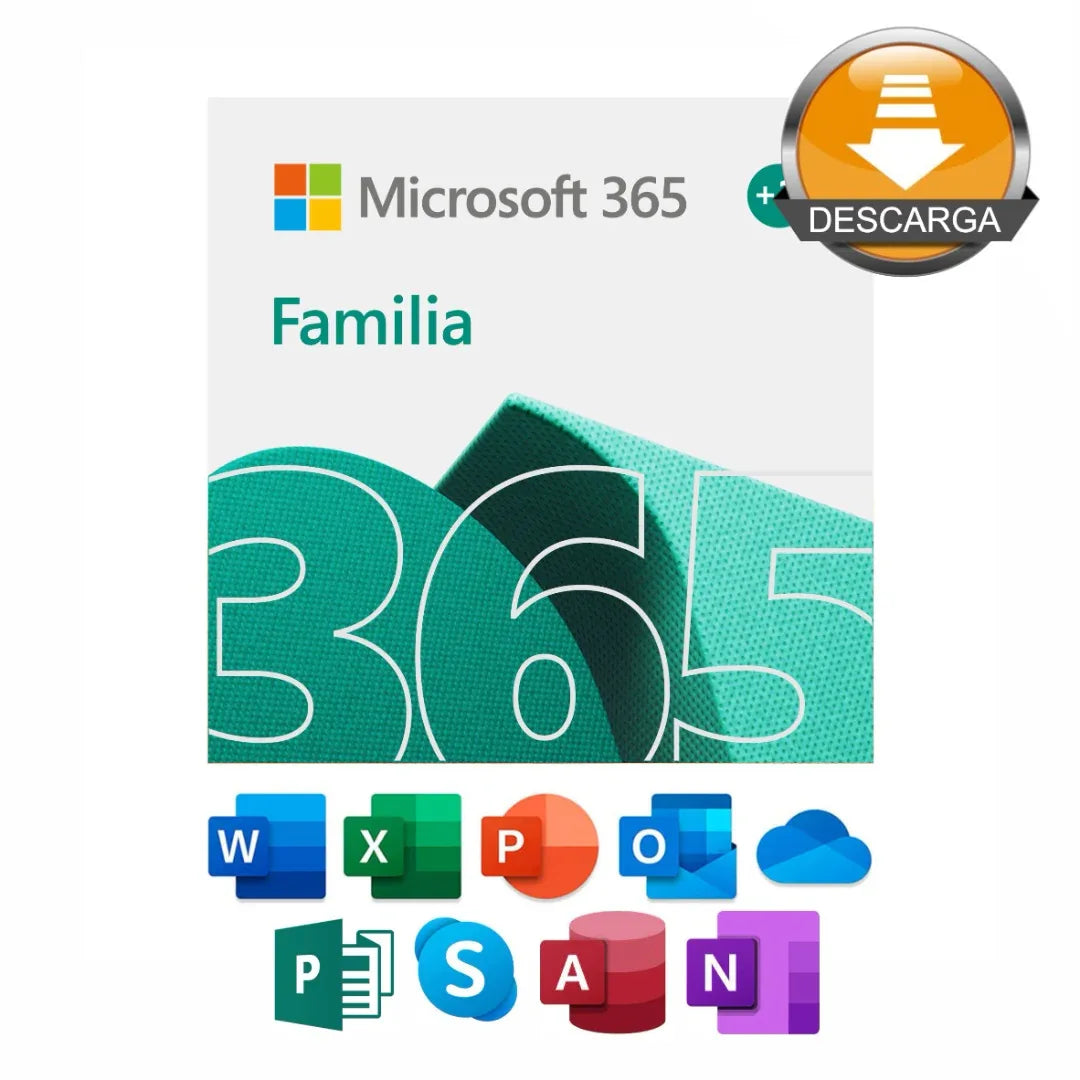 Licencia Microsoft 365 Family /Win Mac 1 año ESD - Tecatech-uy