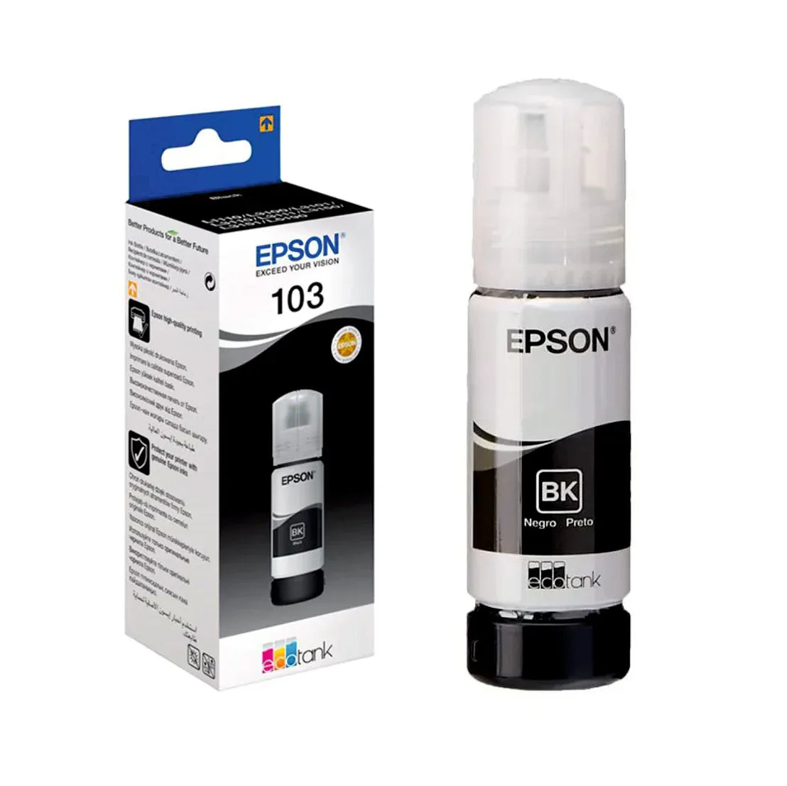 Botella Tinta Epson 103 EcoTank negro - Tecatech-uy