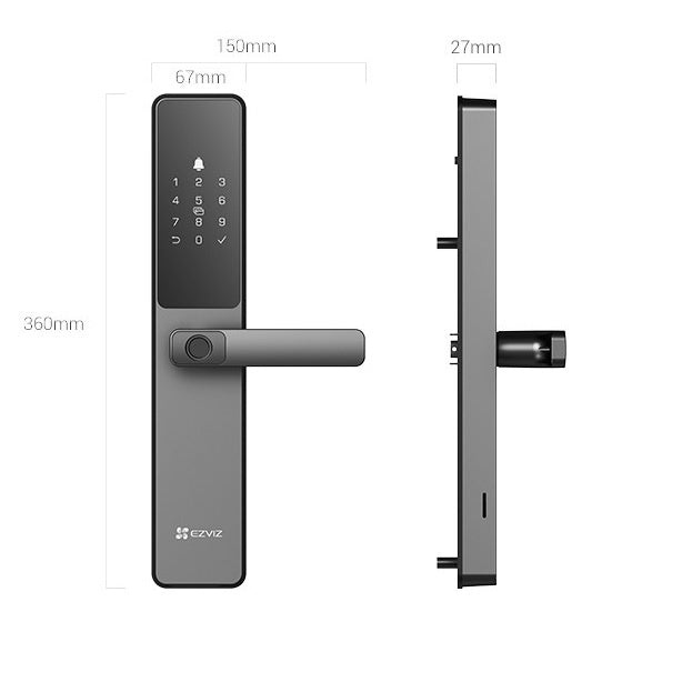 Cerradura inteligente Ezviz CS-DL05 con huella dactilar - Tecatech-uy