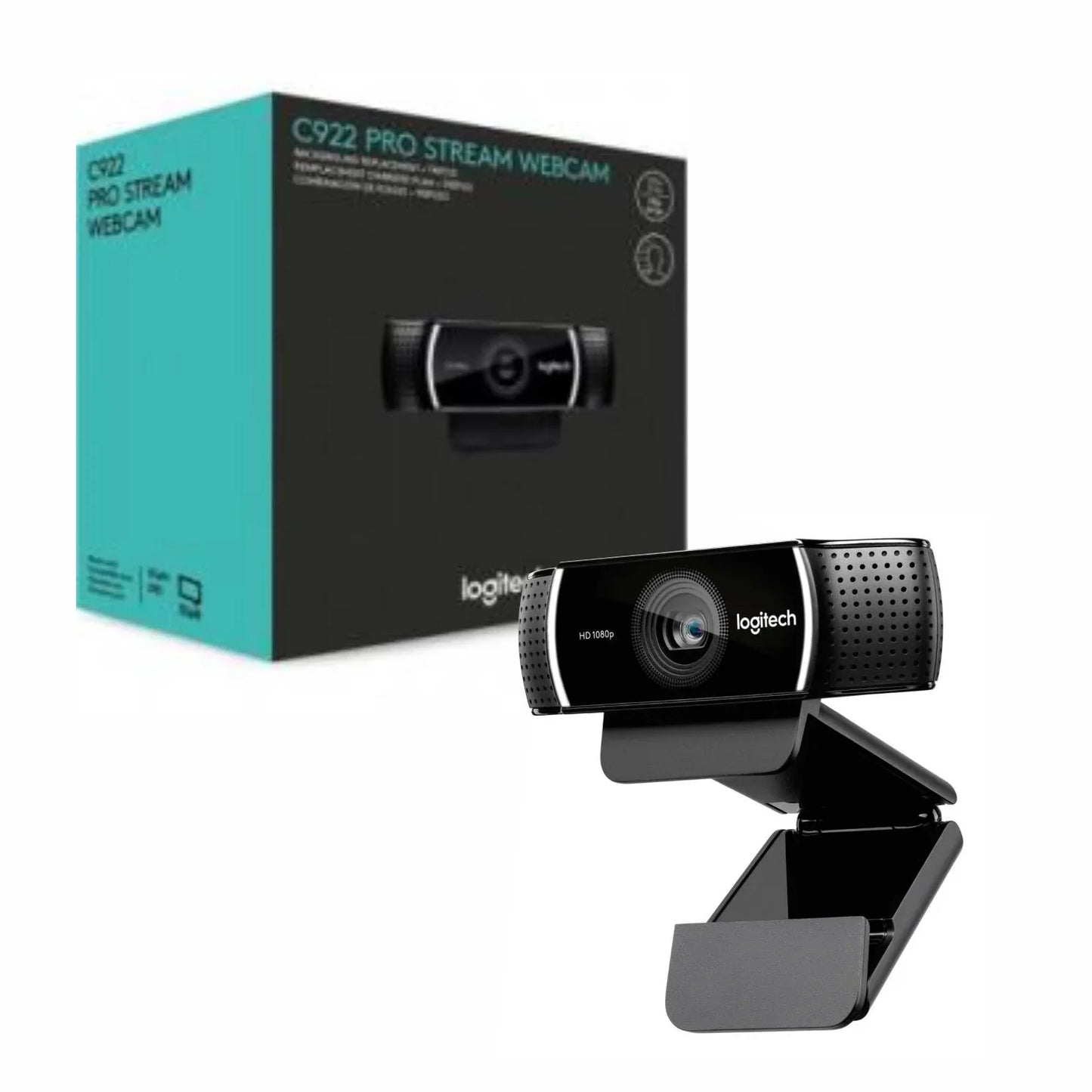 Webcam Logitech C922 Pro Stream HD con tripode - Tecatech-uy