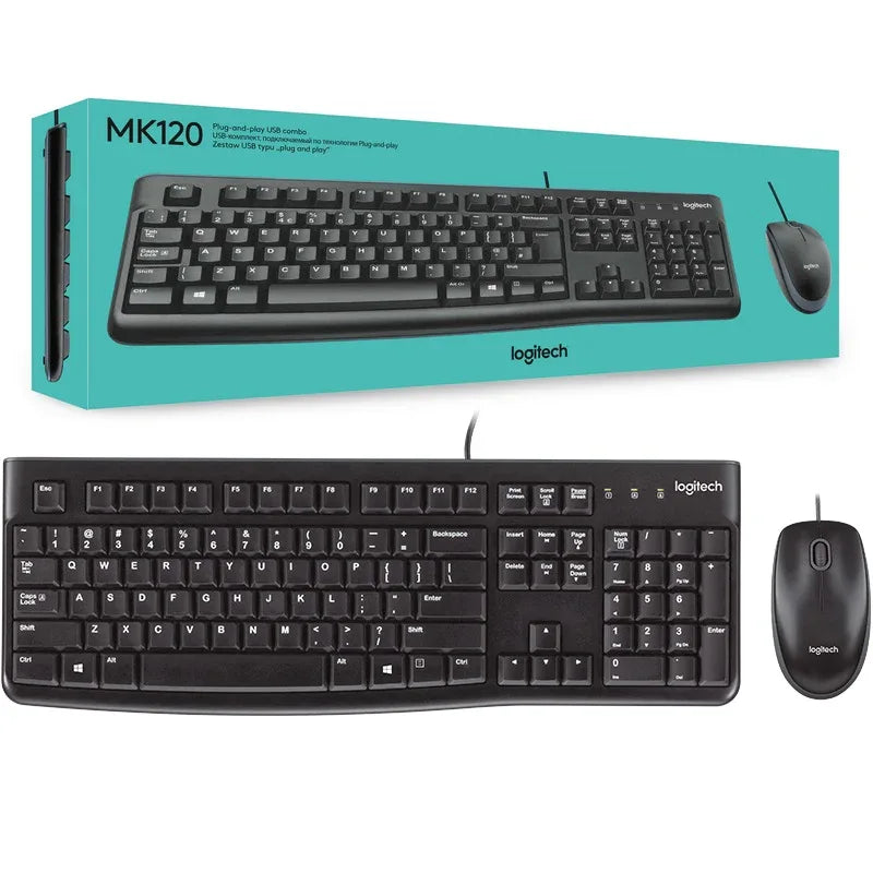 Combo Logitech MK120 teclado y mouse USB - Tecatech-uy