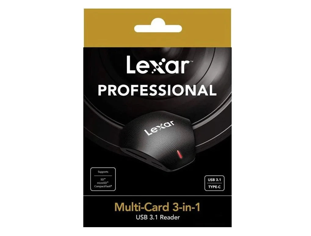Lector Lexar Multi-Card 3 en 1 SD/microSD USB 3.1 RW500 - Tecatech-uy