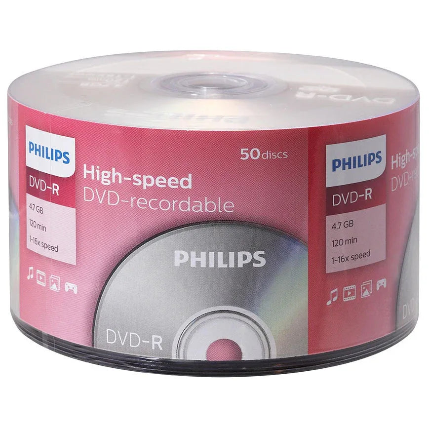 DVD-R 16X Philips 120min 4.7GB - Tecatech-uy