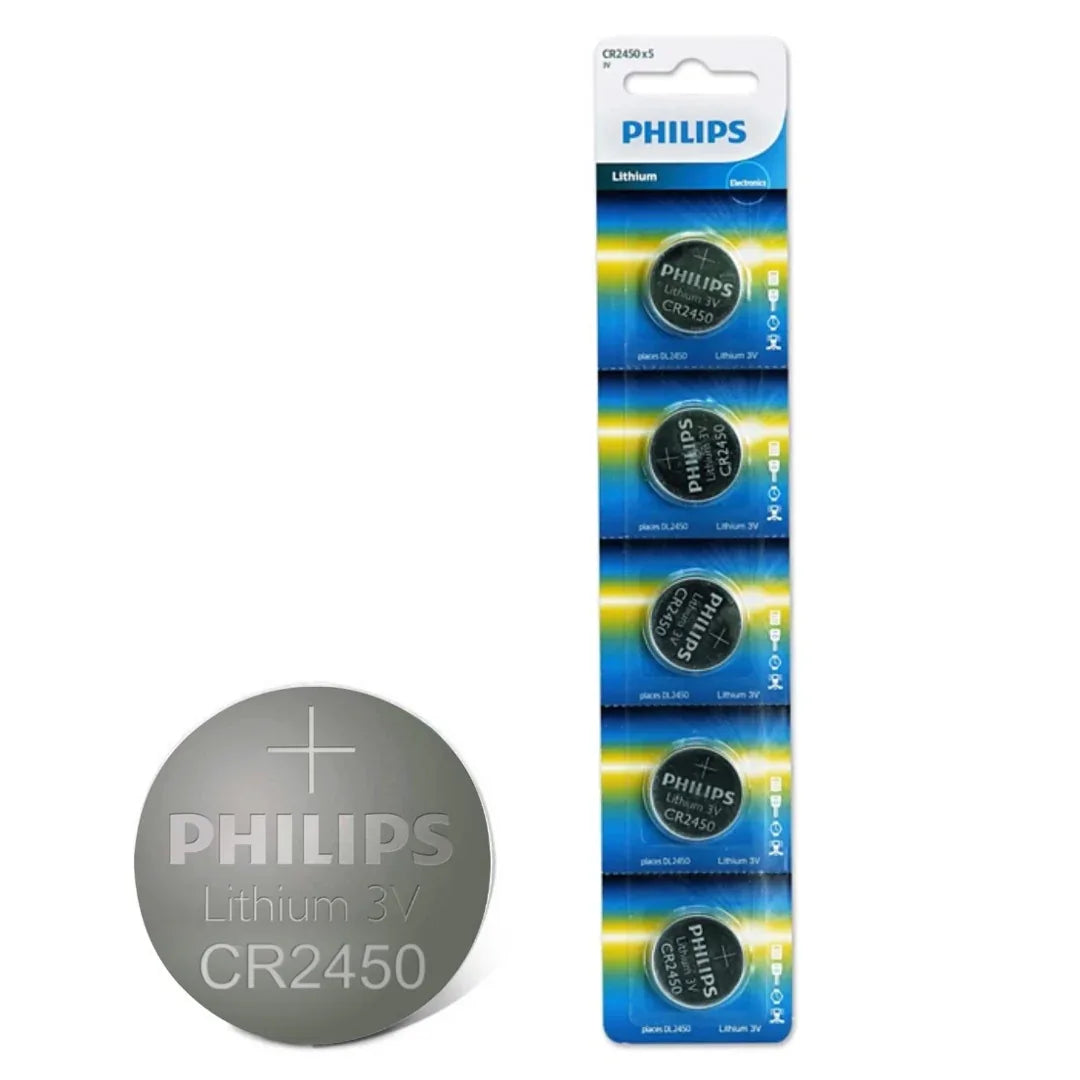 Pila de Litio Philips CR2450 X 5 - Tecatech-uy