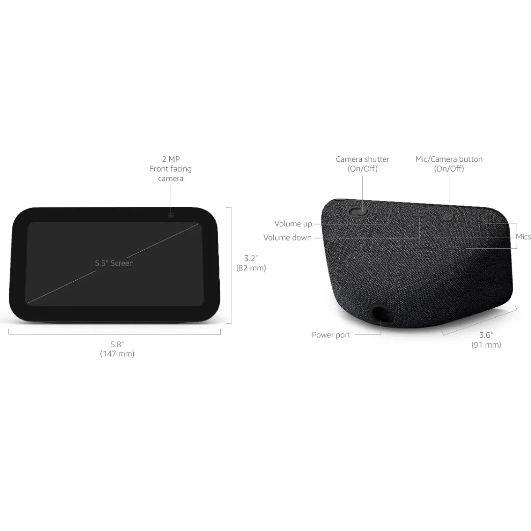 Parlante inteligente Amazon Echo Show 5 blanco