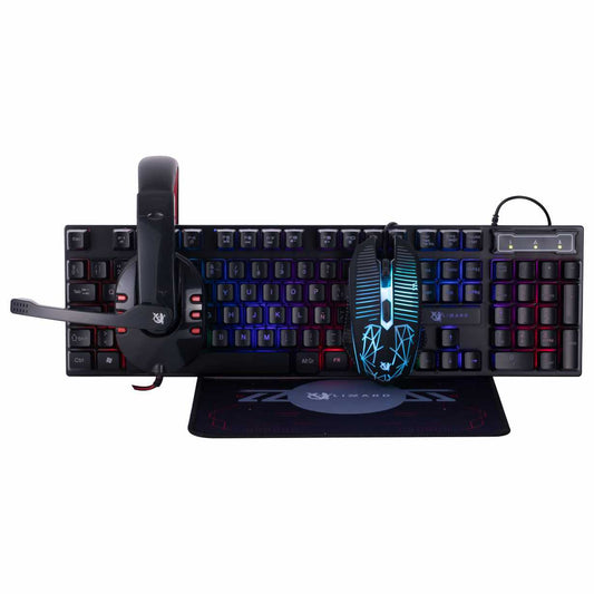 Combo X-Lizzard Gamer completo 4 en 1 - Tecatech-uy
