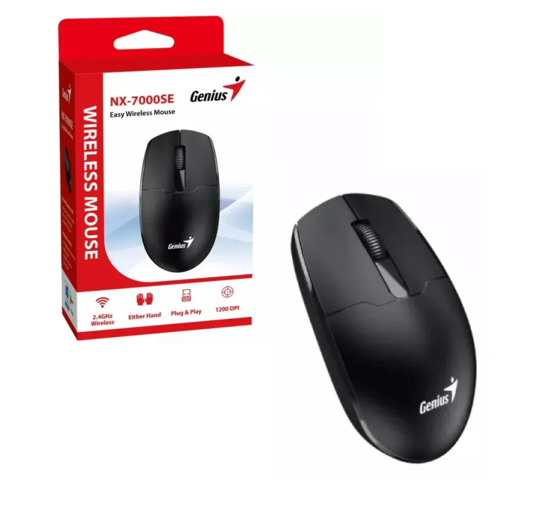 Mouse Genius NX-7000SE inalámbrico negro - Tecatech-uy