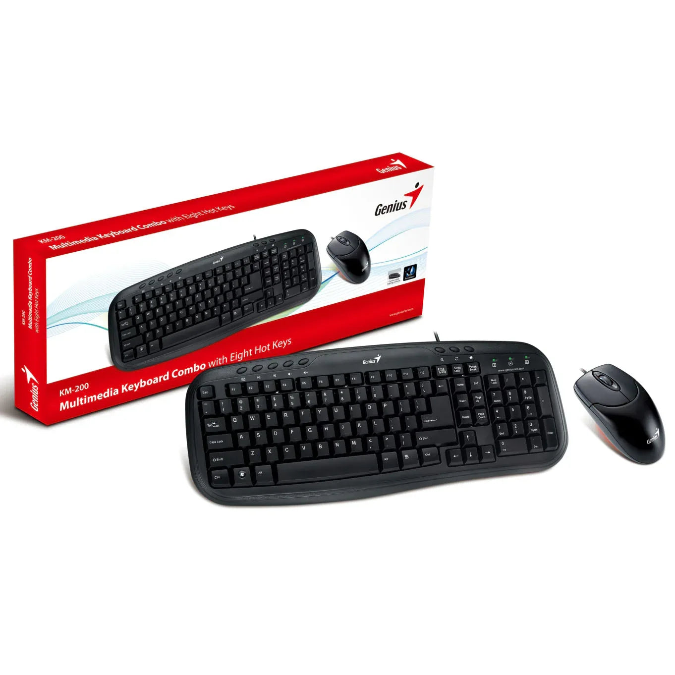 Combo Genius KM-200 multimedia teclado y mouse usb - Tecatech-uy