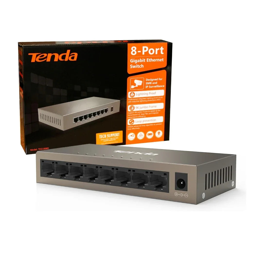 Switch Tenda 8 puertos gigabit - Tecatech-uy
