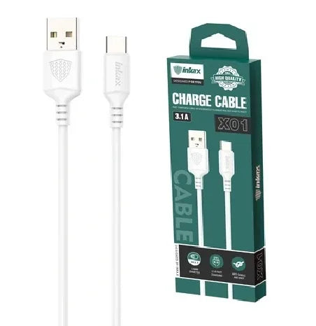 Cable Inkax USB-C 3.1a 1m blanco - Tecatech-uy