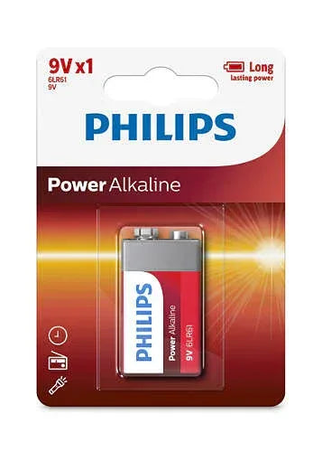 Bateria alcalina Philips 9V - Tecatech-uy