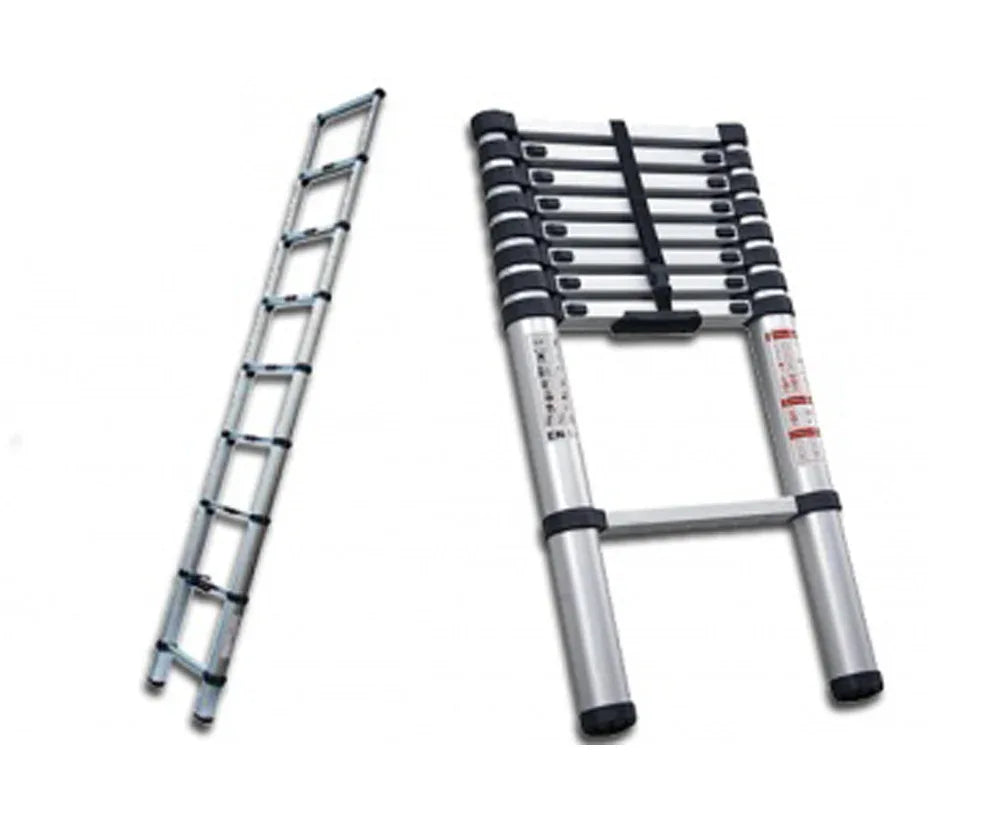 Escalera telescópica 8 escalones de aluminio - Tecatech-uy