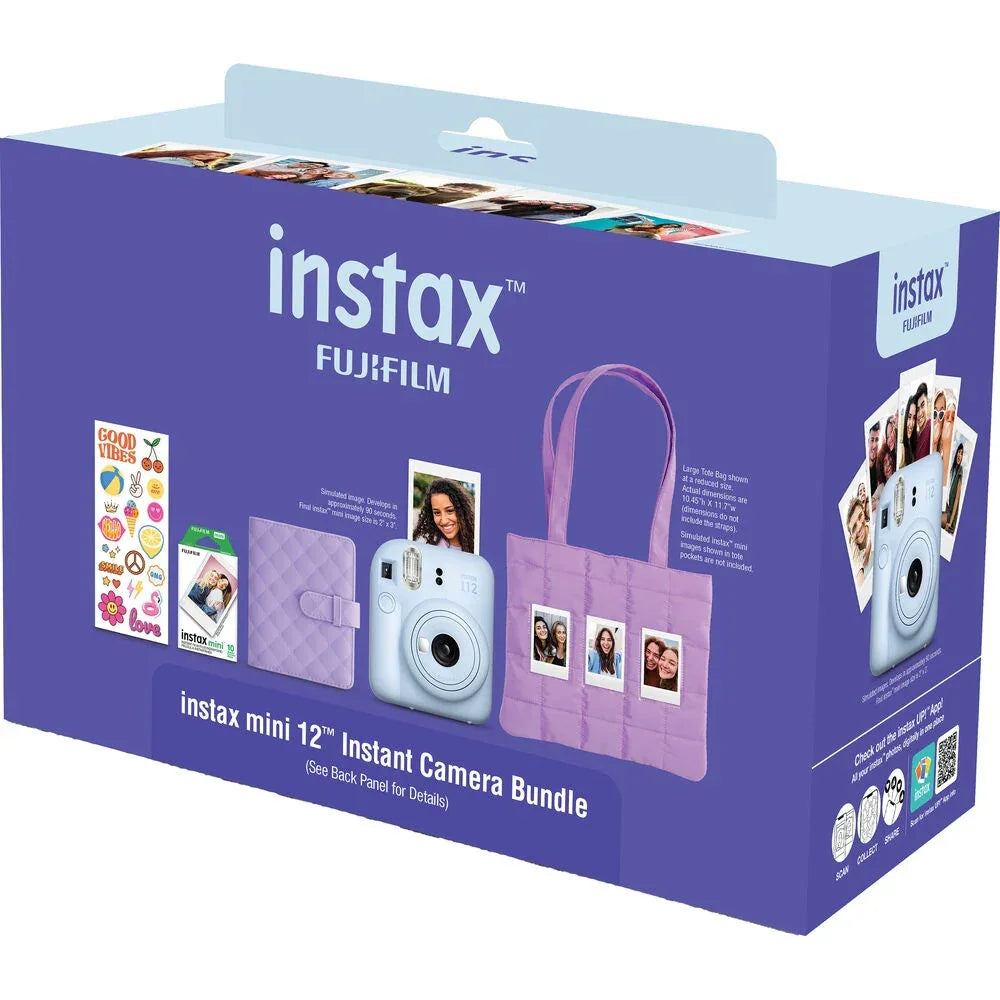Camara Fujifilm Instax Mini 12 Holiday Bundle Azul - Tecatech-uy
