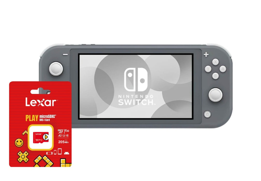 Consola Nintendo Switch lite gris + micro SD 256 GB - Tecatech-uy