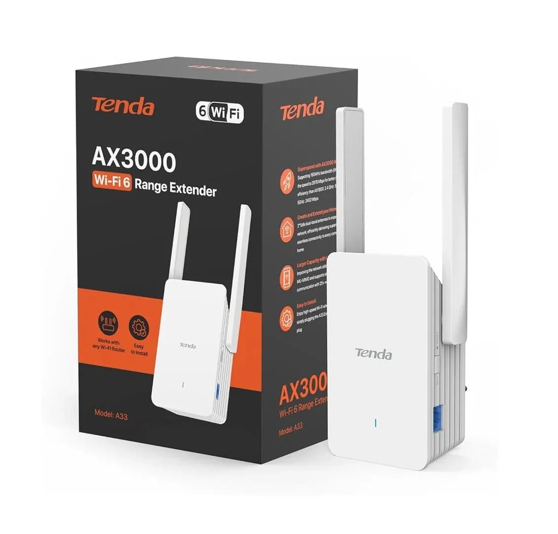 Range Extender Tenda A33 AX3000 - Tecatech-uy