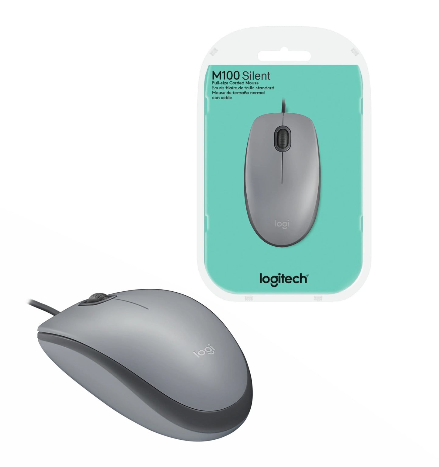 Mouse Logitech M110 silent óptico usb silver - Tecatech-uy