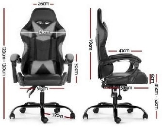 Silla Gamer Lumax ROM negro/gris - Tecatech-uy