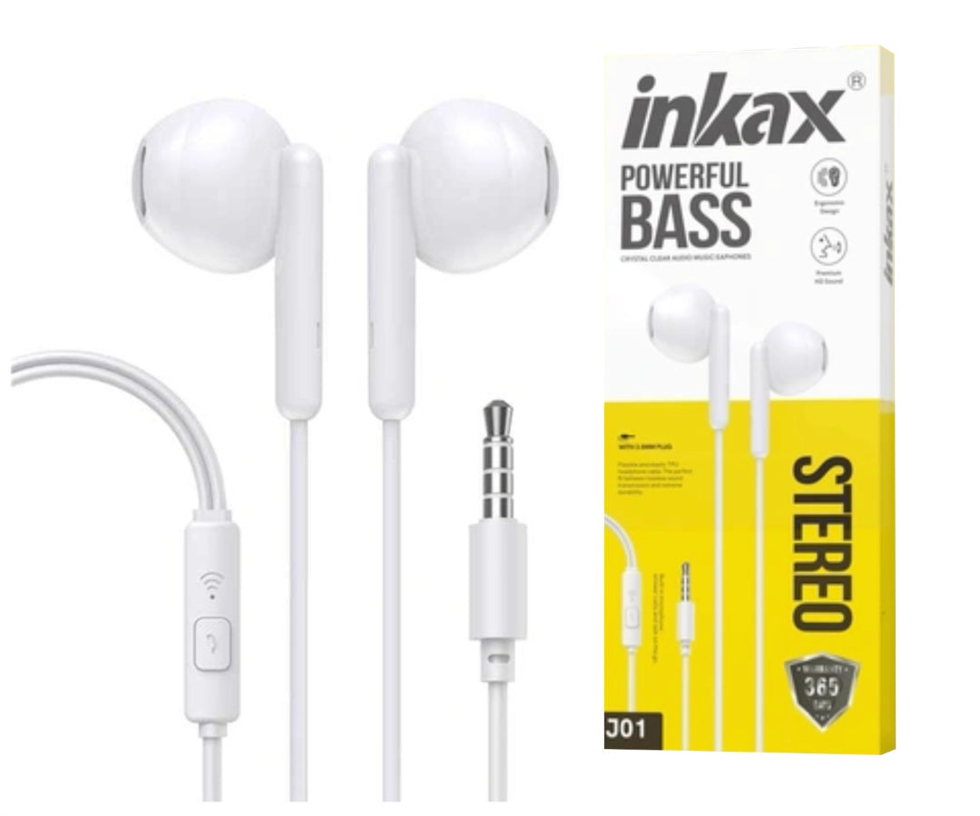 Auriculares Inkax semi-Intra 3.5mm blanco - Tecatech-uy