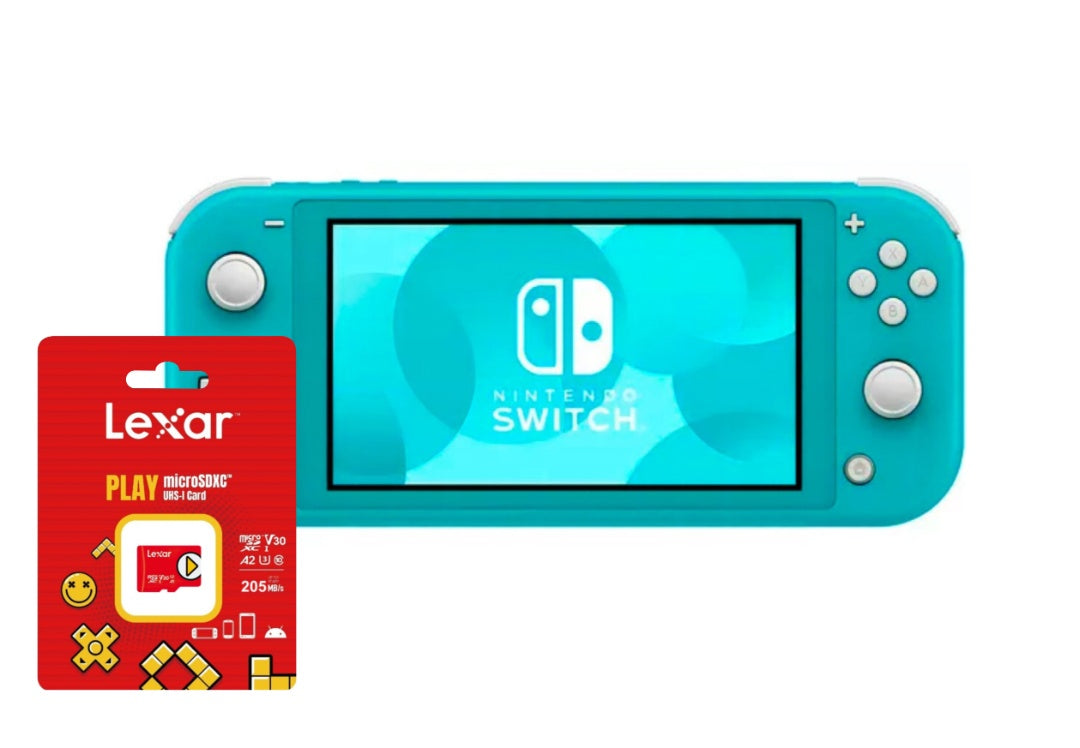 Consola Nintendo Switch lite turquesa + micro SD 512 GB