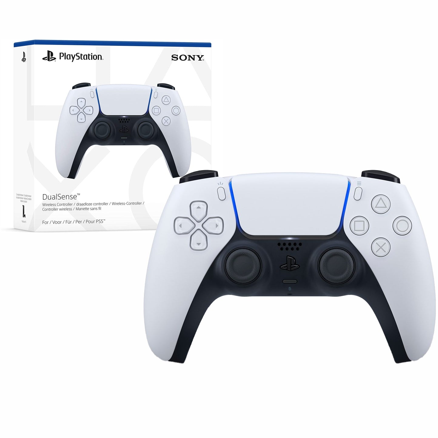 Joystick Sony PS5 DualSense blanco - Tecatech-uy