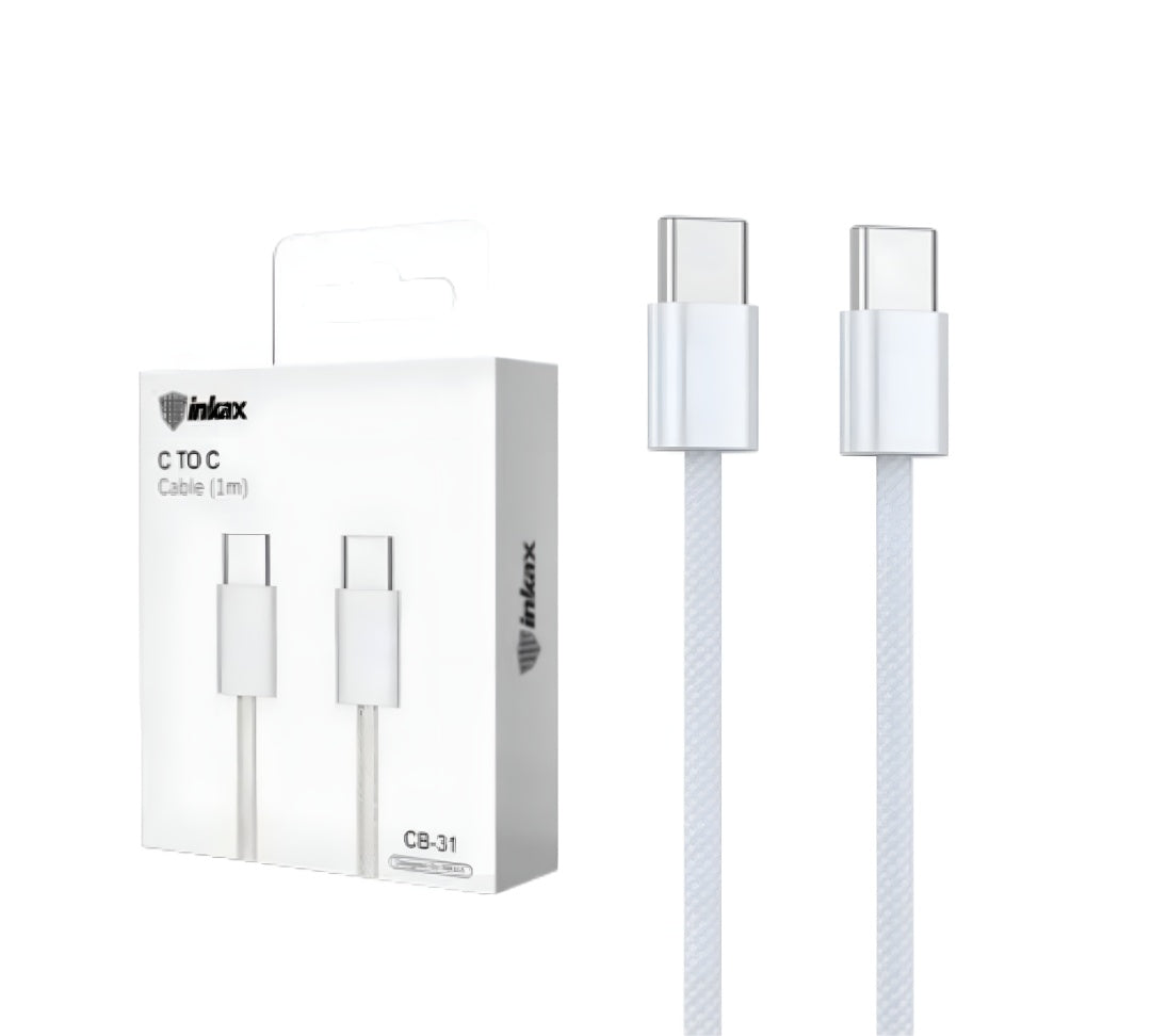 Cable Inkax USB-C 60W 1m blanco