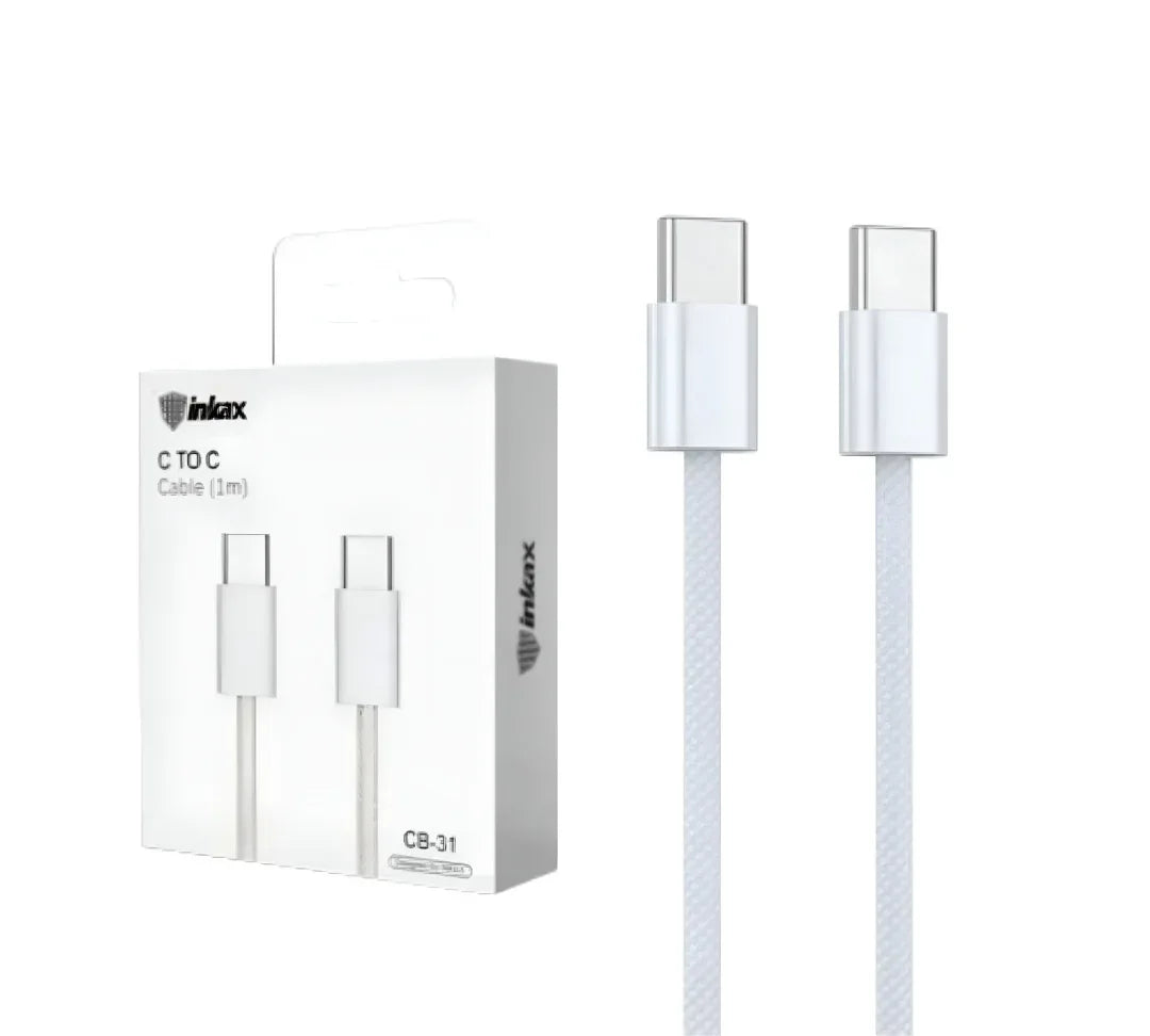 Cable Inkax USB-C 60W 1m blanco - Tecatech-uy