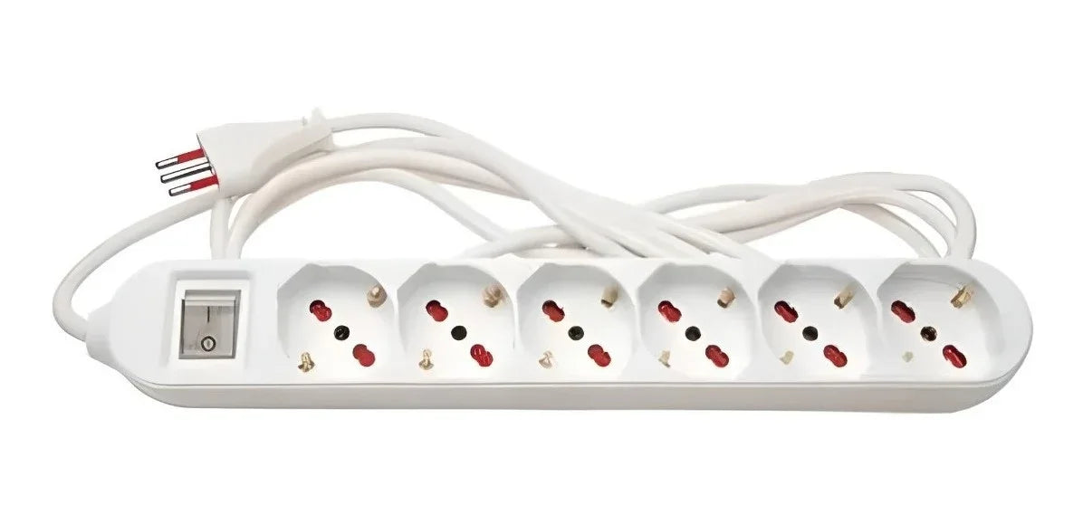 Alargue 5 metros 6XSchuko a ficha 3L Conatel - Tecatech-uy