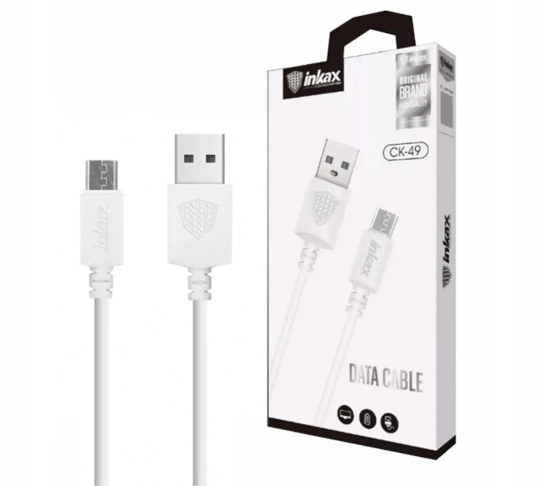 Cable Inkax Micro USB 5a 1m blanco - Tecatech-uy