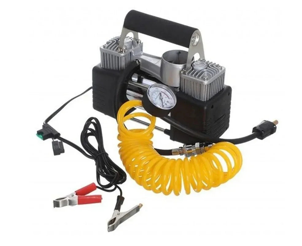 Compresor de aire 12v 2 cilindros 150 PSI - Tecatech-uy