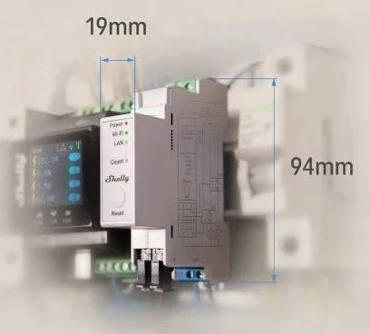 Medidor monofasico Shelly Pro EM-50 PM Wi-fi DIN - Tecatech-uy