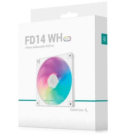 Fan DeepCool FD14 ARGB blanco - Tecatech-uy