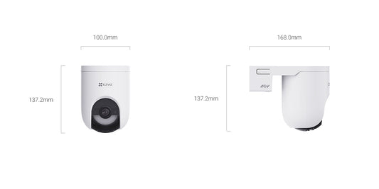 Camara Wifi 6+4G Ezviz HB8 Lite 4MP 2K + Panel solar