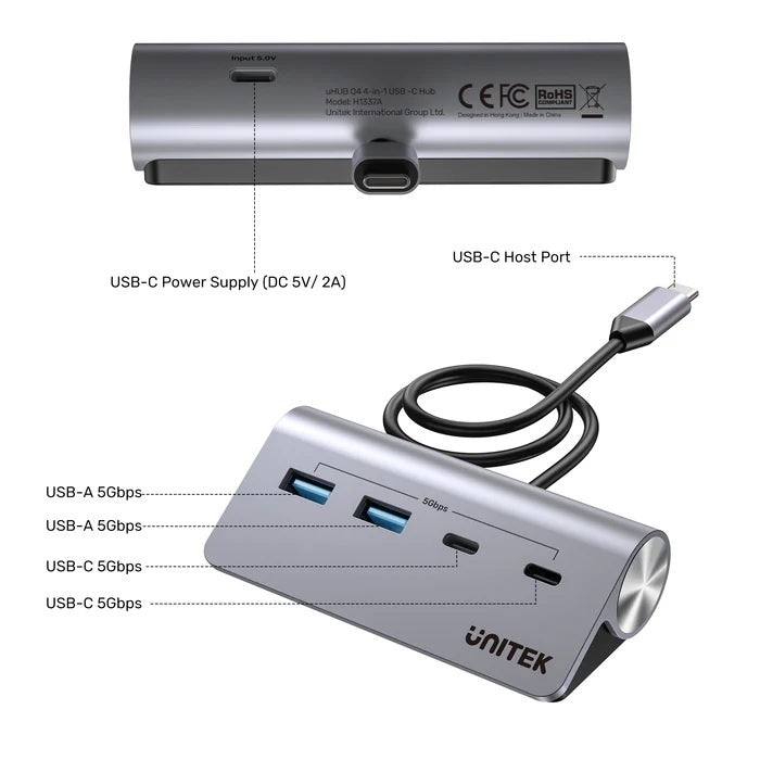 HUB USB-C Unitek 4 en 1