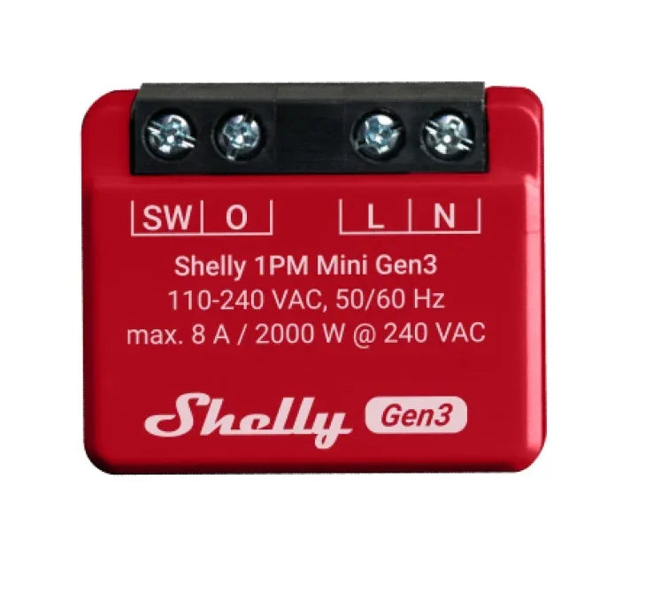 Rele Shelly Mini 1PM GEN3 Wi-fi - Tecatech-uy