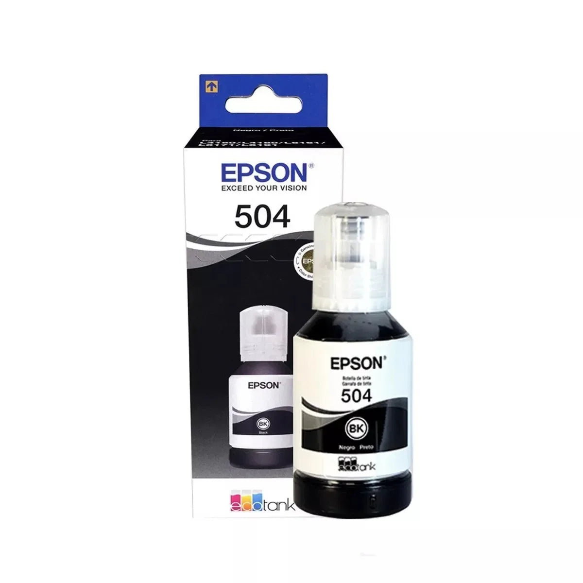 Botella de Tinta Epson T504120 negro - Tecatech-uy