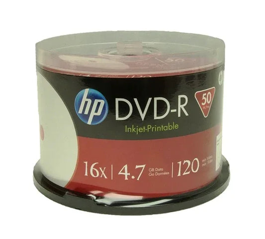 DVD-R 16X HP 120min 4.7GB Printables - Tecatech-uy