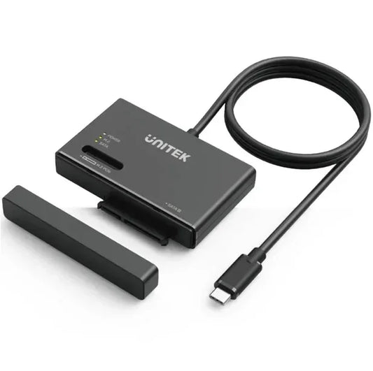 Adaptador Externo Unitek USB-C para discos 2.5, 3.5 y M.2 - Tecatech-uy