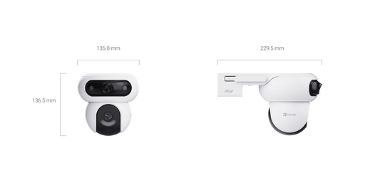 Camara Wifi 6 Ezviz HB90 Dual (4+4MP) 2K + Panel solar