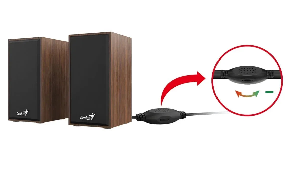 Parlante Genius SP-HF180 6W USB madera - Tecatech-uy