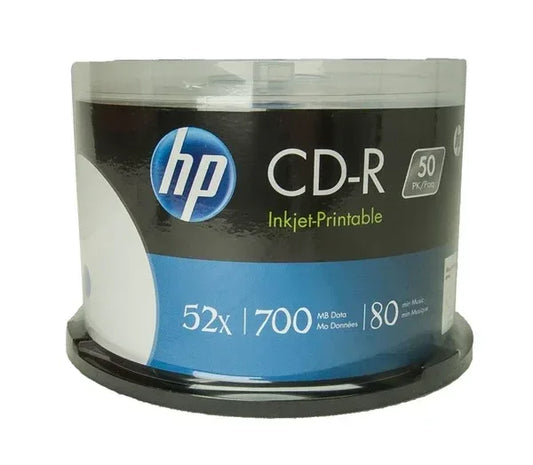 CD-R HP 52x 80min 700mb Printable - Tecatech-uy