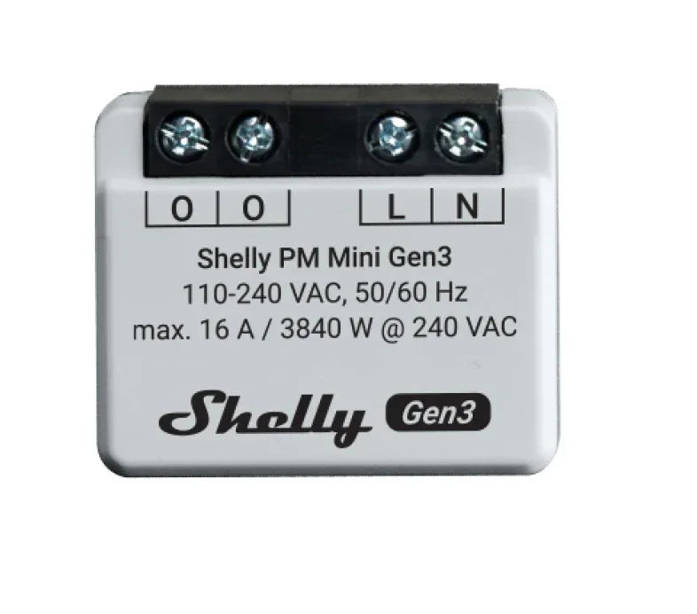 Rele Shelly Mini PM GEN3 Wi-fi - Tecatech-uy
