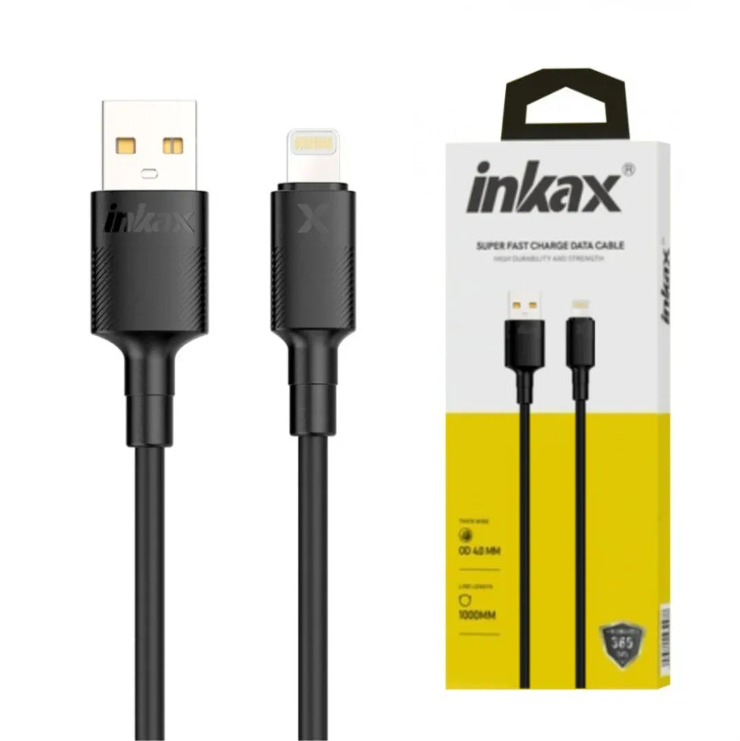 Cable Inkax Lightning 3.1A negro - Tecatech-uy
